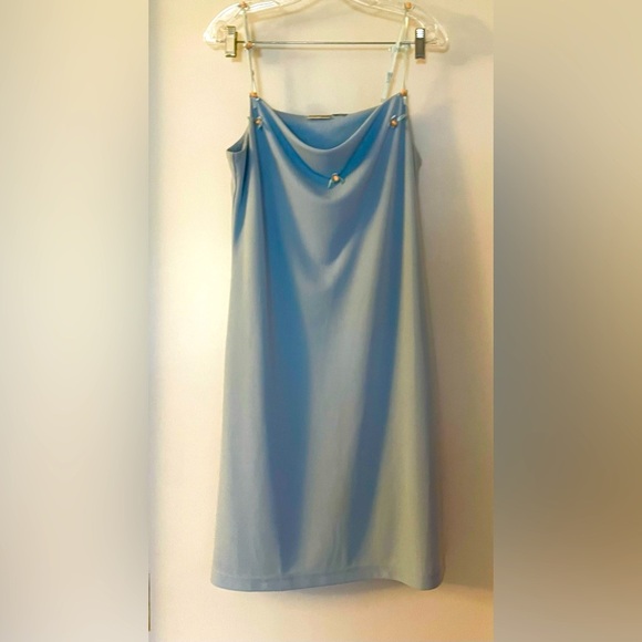 Dresses & Skirts - Elegant Baby Blue Rose Accent Dress
Fully Silk Lined Easter Dress